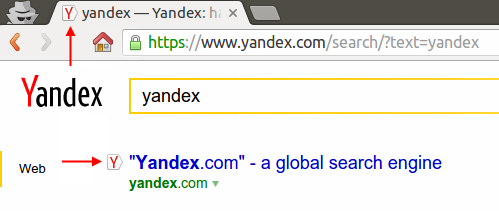 Фавикон на вкладке браузера и в поиске Яндекс