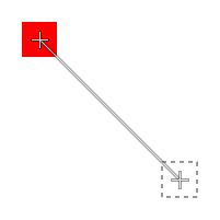 GIMP — Создание прямой линии: конечная точка